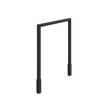 Pergola in acciaio - Dirrita - 250 x 230 cm - RAL7016 opaco (grigio antracite) - Con base in cemento