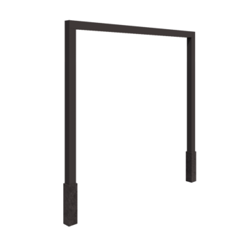 Pergola in acciaio - Dirrita - 300 x 230 cm - Altri colori RAL - Con base in cemento