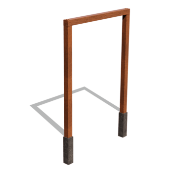 Pergola dritta in acciaio corten 200 cm