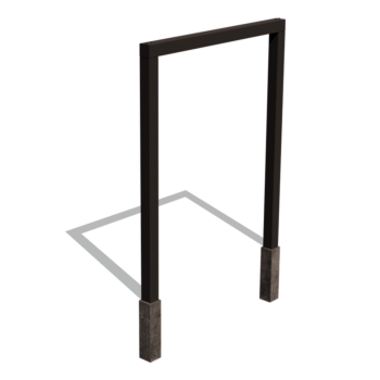 Pergola in acciaio - Dirrita - 200 x 230 cm - RAL9005 opaco (nero) - Senza base in cemento