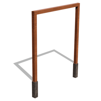 Pergola dritta in acciaio corten 250 cm