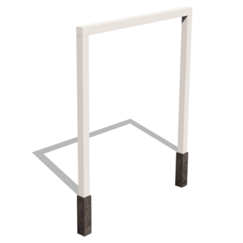 Pergola in acciaio - Dirrita - 250 x 230 cm - RAL9010 opaco (bianco) - Con base in cemento