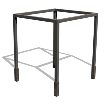 Pergola quadrata in acciaio verniciato a polvere 274 x 250 cm