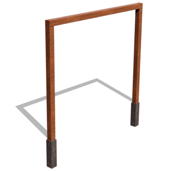 Pergola dritta in acciaio corten 300 cm