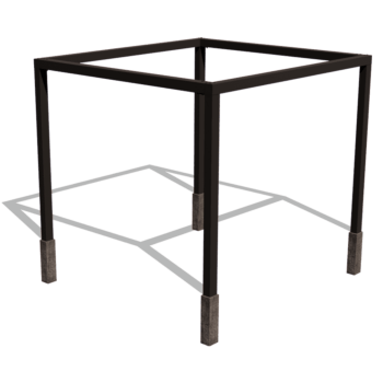Pergola quadrata in acciaio verniciato a polvere 324 x 300 cm