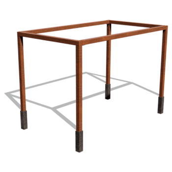 Pergola quadrata in acciaio corten 424 x 250 cm