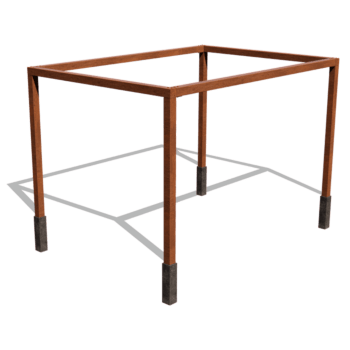 Pergola quadrata in acciaio corten 424 x 300 cm