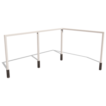 Pergola angolare in acciaio verniciato a polvere 600 x 412 cm