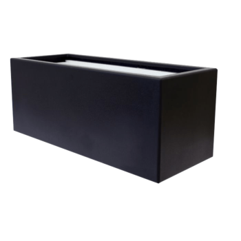 Fioriera in vetroresina - Rettangolo - 100 x 40 x 40 cm - RAL9010 opaco (bianco) - Con fondo