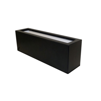 Fioriera in vetroresina - Rettangolo - 120 x 30 x 40 cm - RAL9005 opaco (nero) - Con fondo