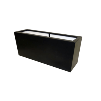 Fioriera in vetroresina - Rettangolo - 120 x 30 x 50 cm - RAL9010 opaco (bianco) - Con fondo