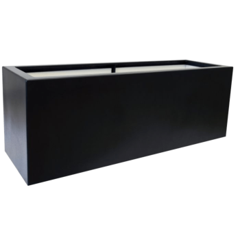 Fioriera in vetroresina - Rettangolo - 120 x 40 x 50 cm - RAL9010 opaco (bianco) - Con fondo