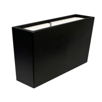 Fioriera in vetroresina - Rettangolo - 150 x 25 x 80 cm - RAL9010 opaco (bianco) - Con fondo