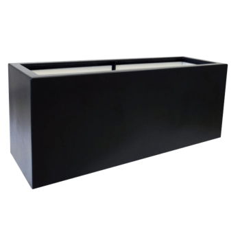 Fioriera in vetroresina - Rettangolo - 150 x 50 x 60 cm - RAL9005 opaco (nero) - Con fondo