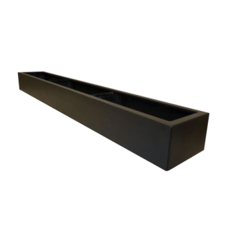 Fioriera in vetroresina - Rettangolo - 200 x 30 x 20 cm - RAL9005 opaco (nero) - Con fondo