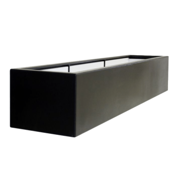 Fioriera in vetroresina - Rettangolo - 230 x 50 x 40 cm - RAL9010 opaco (bianco) - Con fondo