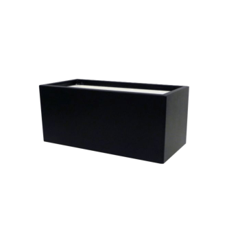 Fioriera in vetroresina - Rettangolo - 80 x 40 x 40 cm - RAL9010 opaco (bianco) - Con fondo