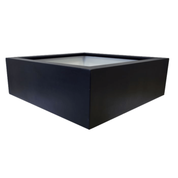 Fioriera in vetroresina - Quadrato - 120 x 120 x 40 cm - RAL9010 opaco (bianco) - Con fondo