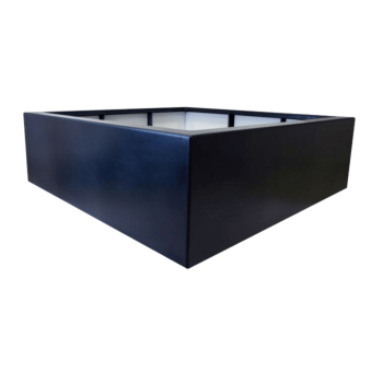 Fioriera in vetroresina - Quadrato - 140 x 140 x 60 cm - RAL9005 opaco (nero) - Con fondo