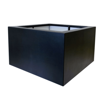 Fioriera in vetroresina - Quadrato - 140 x 140 x 80 cm - RAL9005 opaco (nero) - Con fondo