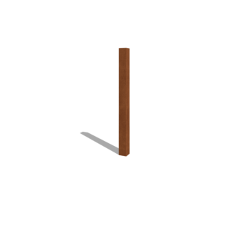 Palo per recinzione da giardino in acciaio corten 150 cm