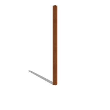 Palo per recinzione da giardino in acciaio corten 200 cm