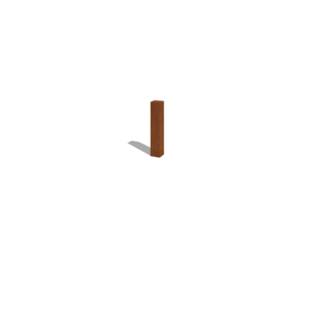 Palo per recinzione da giardino in acciaio corten 60 cm