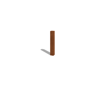 Palo per recinzione da giardino in acciaio corten 80 cm
