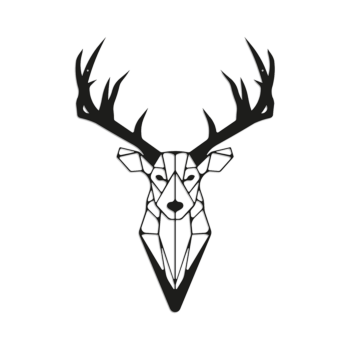 Decorazione da parete in metallo - Renna Large - 100 x 72,4 cm