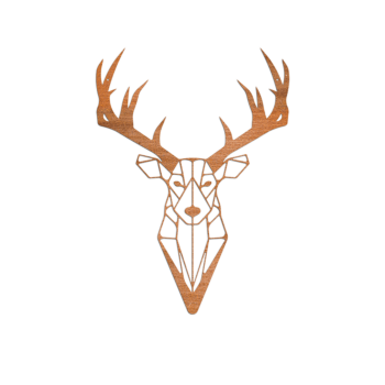 Decorazione da parete in acciaio corten - Renna Small - 60 x 43,4 cm