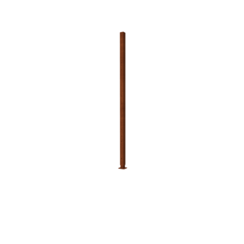 Recinzione in acciaio corten H palo intermedio con piastra di base 190 x 6 x 6 cm