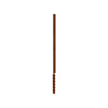 Recinzione in acciaio corten H palo ad angolo con picchetto a terra 190 x 6 x 6 cm