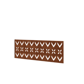 Recinzione in acciaio corten H pannello V 120 x 47,5 cm