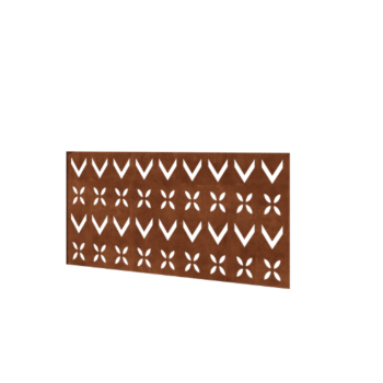 Recinzione in acciaio corten H pannello V 120 x 63,3 cm