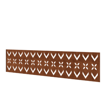 Recinzione in acciaio corten H pannello V 180 x 47,5 cm