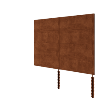 Recinzione in acciaio corten H4 - Set completo - 252 x 6 x 190 cm