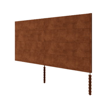 Recinzione in acciaio corten H4 - Set completo - 372 x 6 x 190 cm