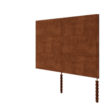 Recinzione in acciaio corten H3 - Set completo - 252 x 6 x 190 cm
