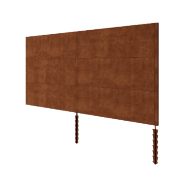 Recinzione in acciaio corten H3 - Set completo - 372 x 6 x 190 cm