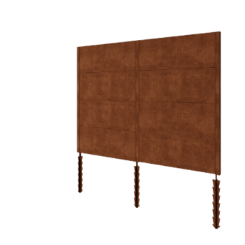 Recinzione in acciaio corten H4 - Set completo - 258 x 6 x 190 cm