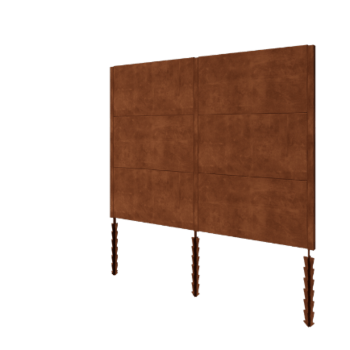 Recinzione in acciaio corten H3 - Set completo - 258 x 6 x 190 cm