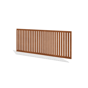 Recinzione decorativa S in acciaio corten 149 x 60 cm