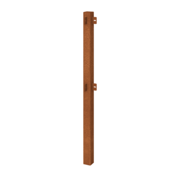 Recinzione decorativa in acciaio corten palo ad angolo