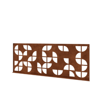 Recinzione decorativa G in acciaio corten 149 x 60 cm