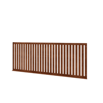 Recinzione decorativa S in acciaio corten 149 x 60 cm