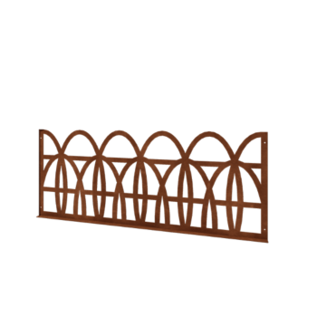 Recinzione decorativa T in acciaio corten 149 x 60 cm