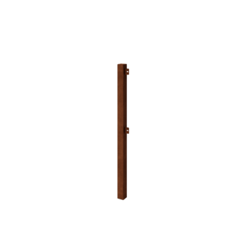 Recinzione decorativa in acciaio corten palo ad angolo