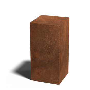 Zoccolo in acciaio corten Ohio 30 x 30 x 60 cm