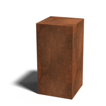 Zoccolo in acciaio corten Ohio 40 x 40 x 80 cm