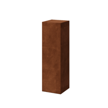 Zoccolo in acciaio corten Ohio 30 x 30 x 100 cm